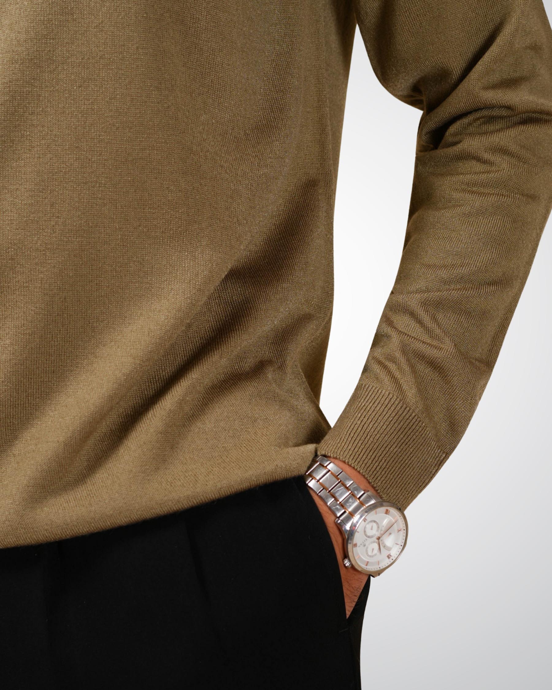 Luxe Polo in Dark Camel