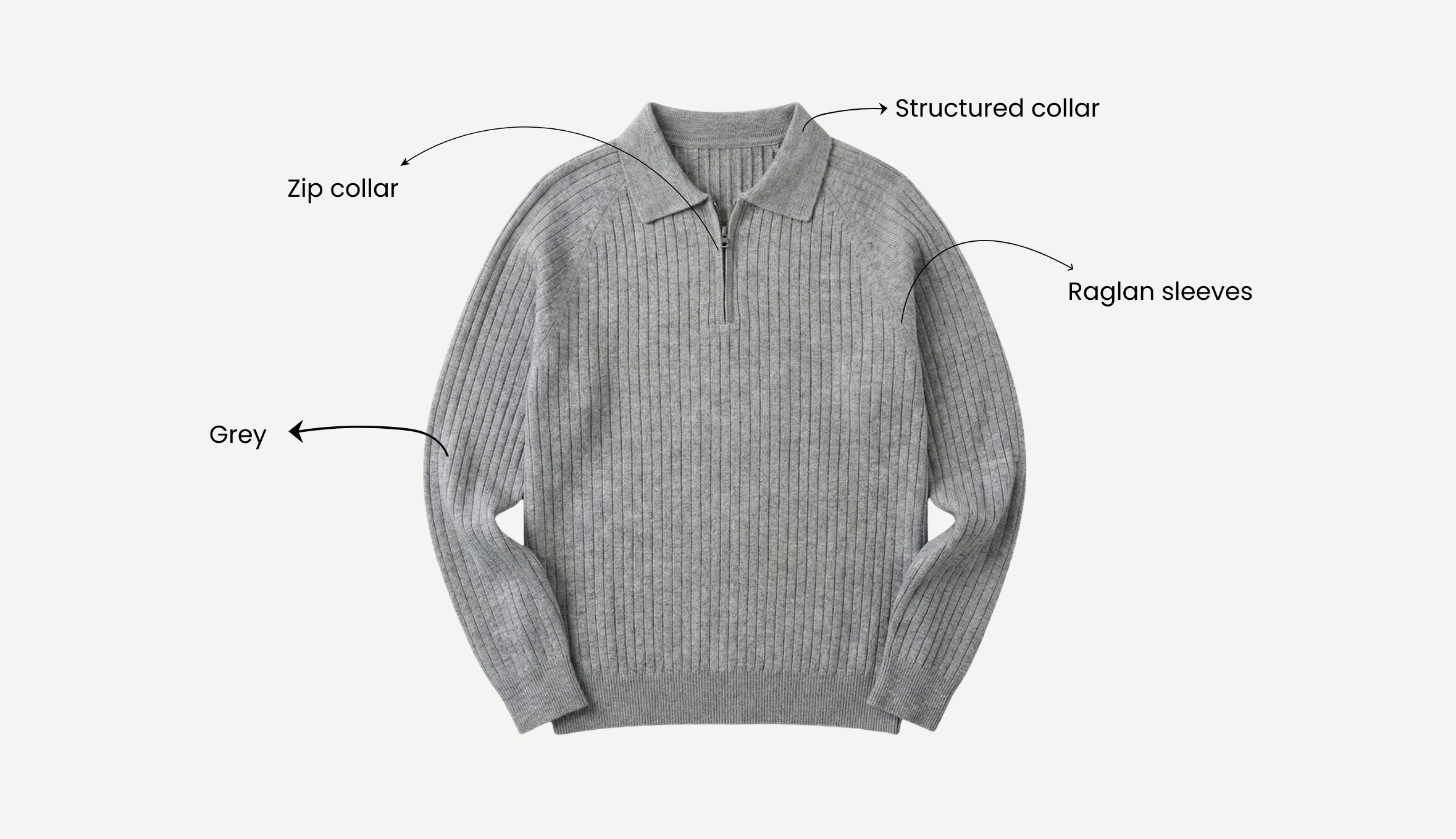 Core Zip Polo In Grey