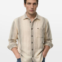 Beige Striped Shirt