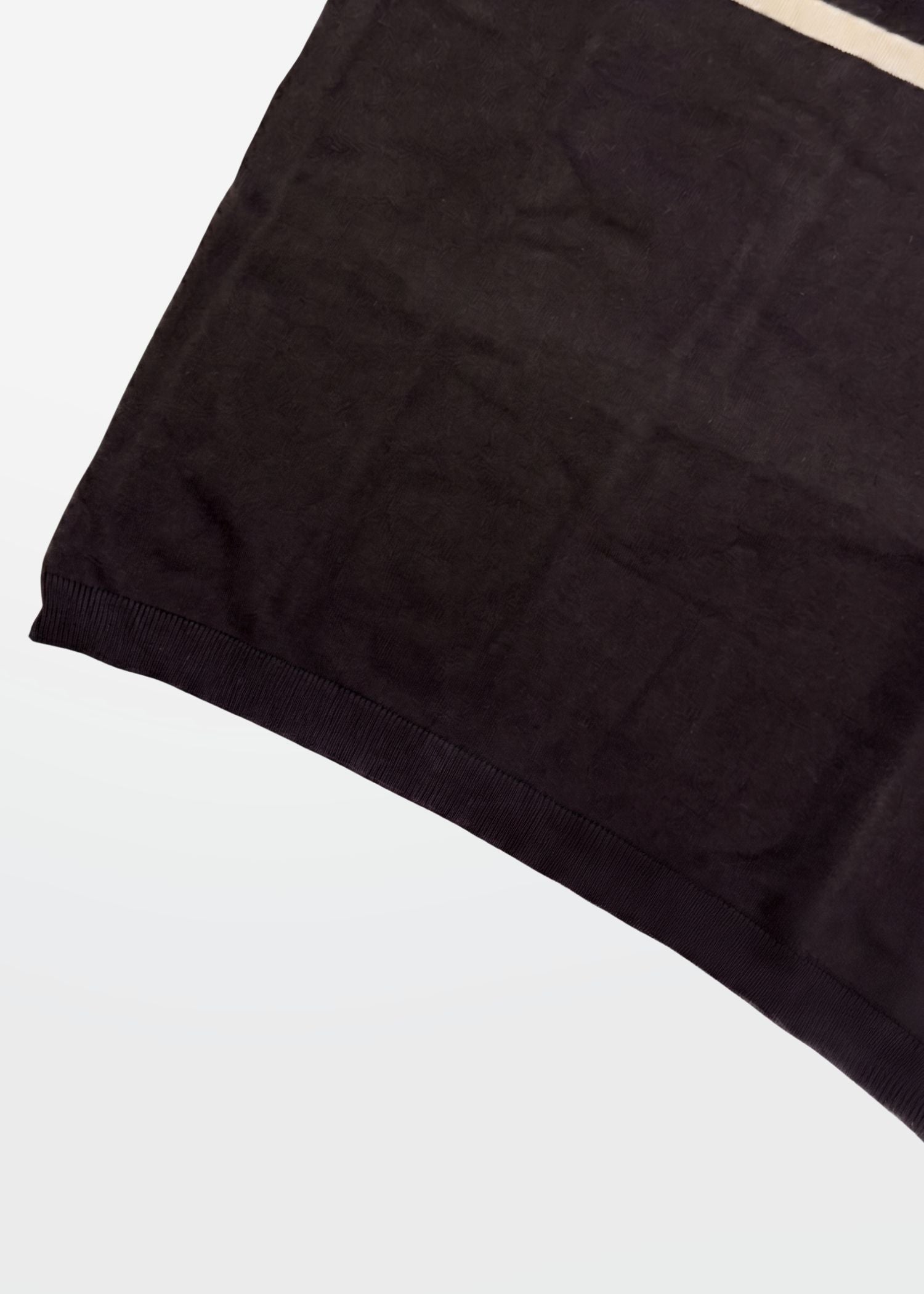 Brown Ivory Stripe Crew Neck Knit T-Shirt