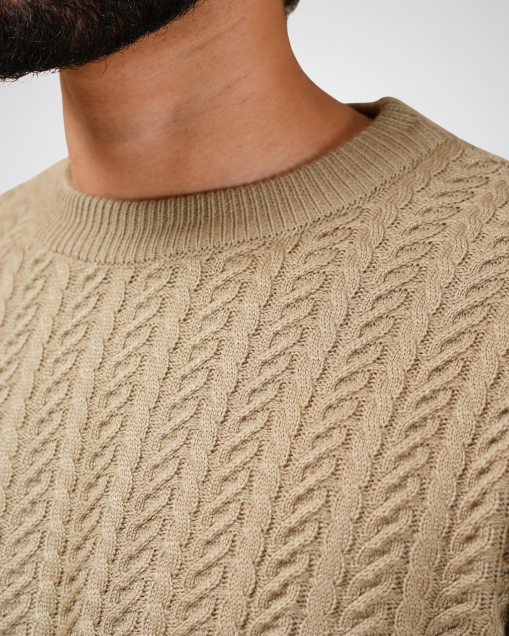 Cable Knit Sweater in Soft Amber