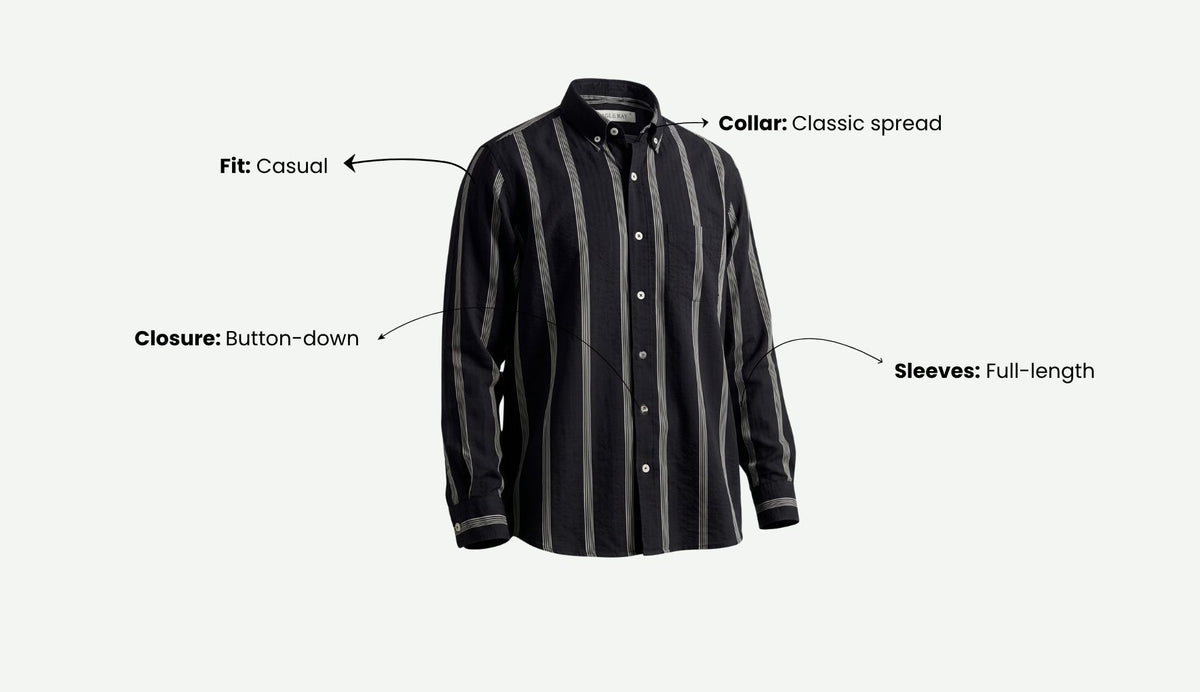 Midnight Stripe Textured Shirt