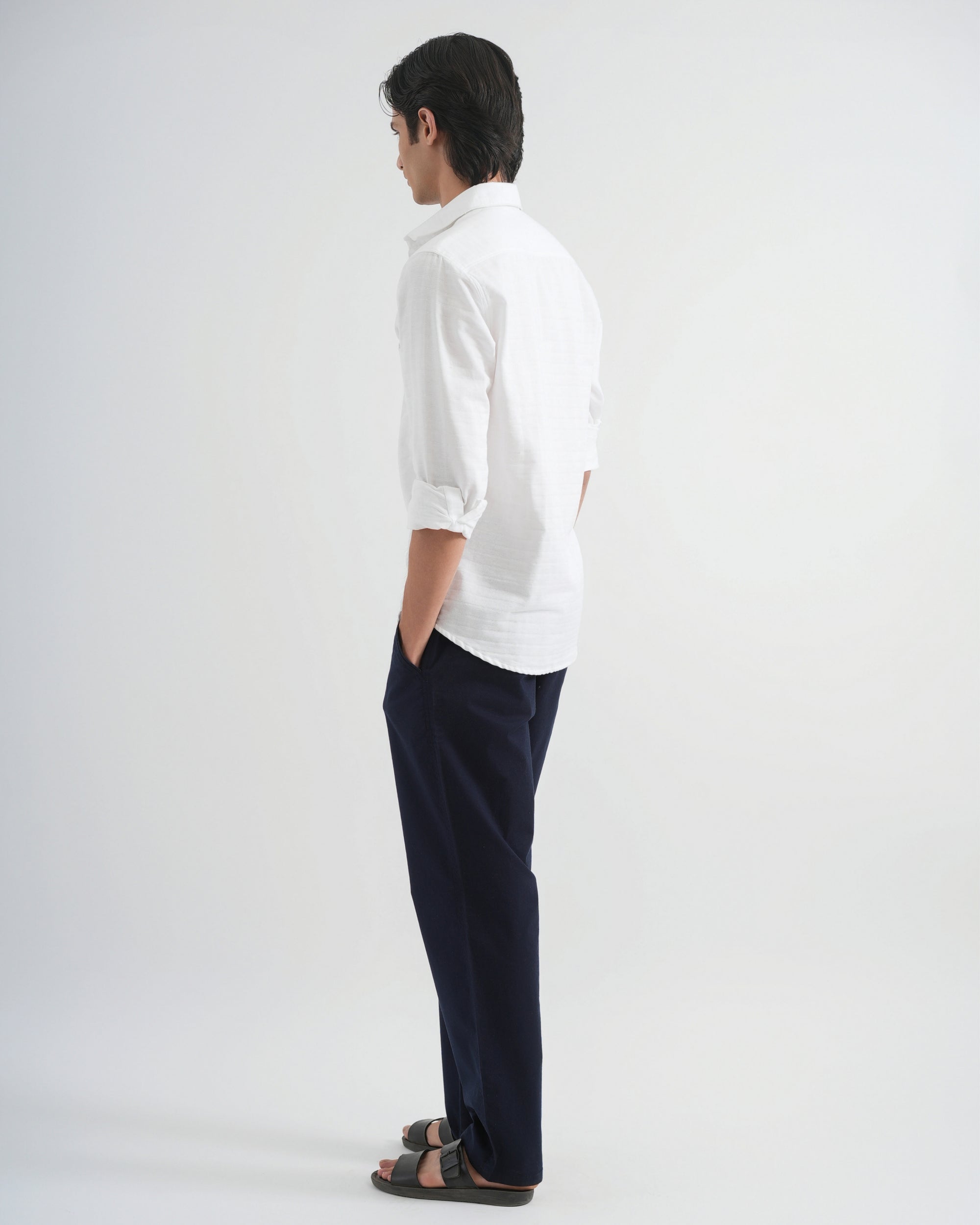 White Structured Cotton Shirt