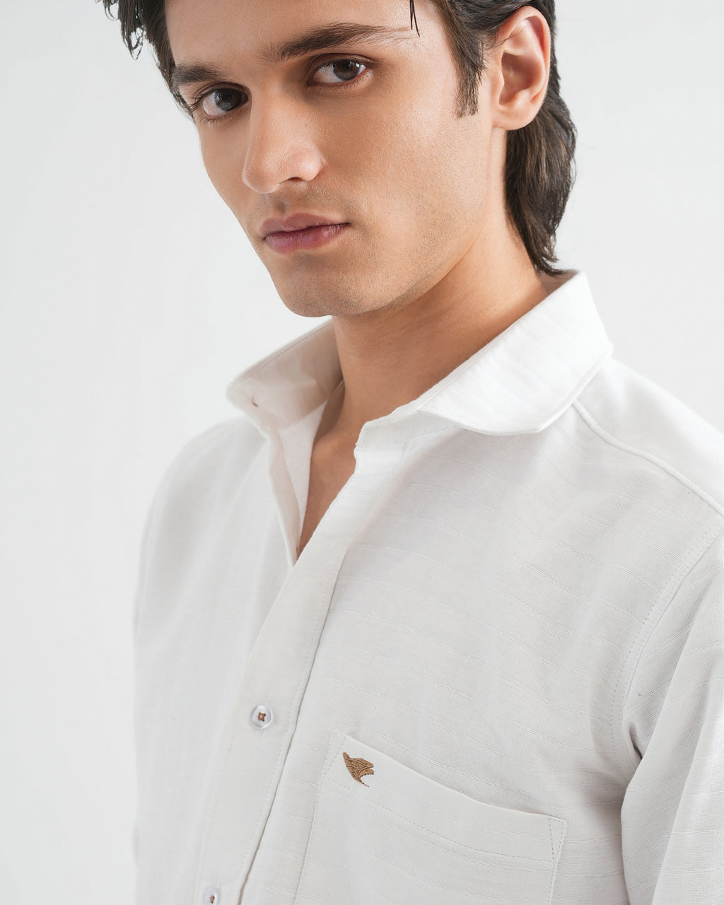 White Structured Cotton Shirt