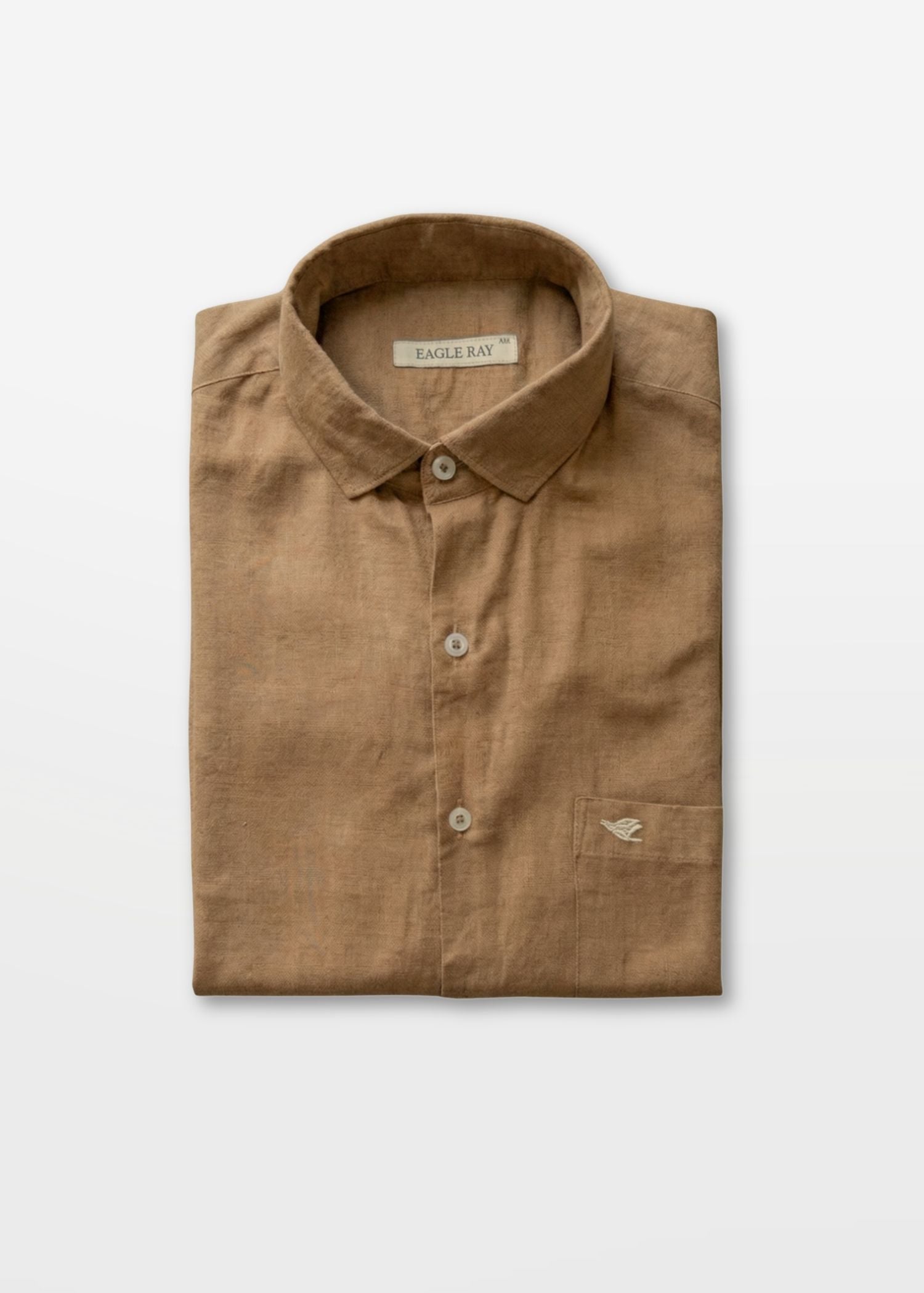 Mocha Brown Viscose Linen Shirt