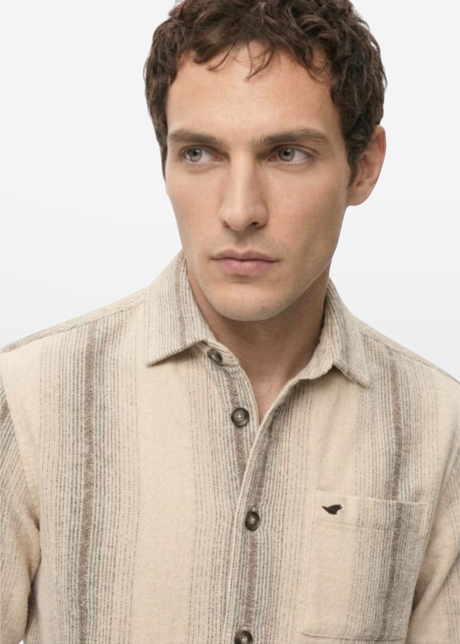 Beige Striped Shirt