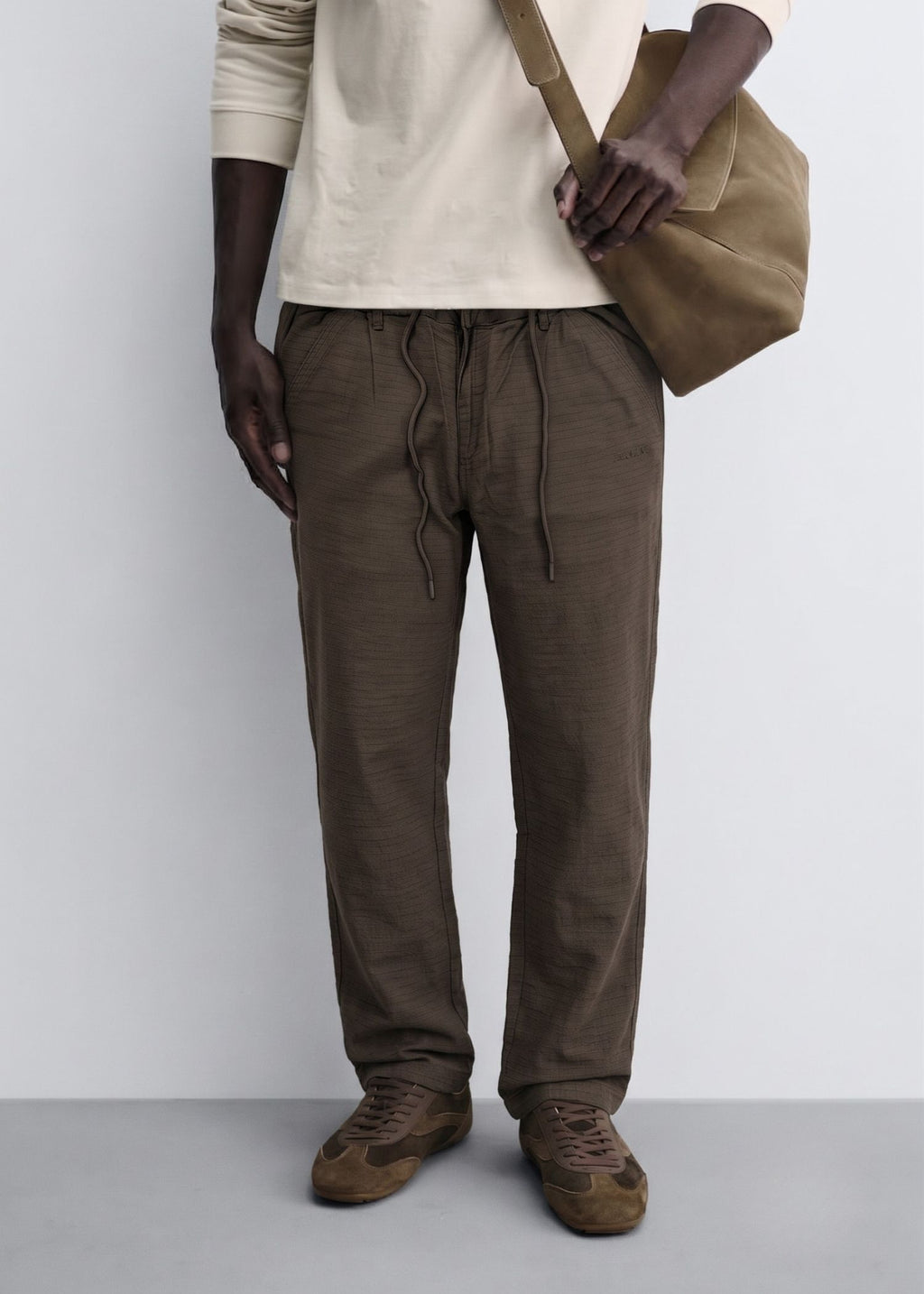 Escurvy Textured Pant in Brown — Men's Casual Pants | Eagle Ray